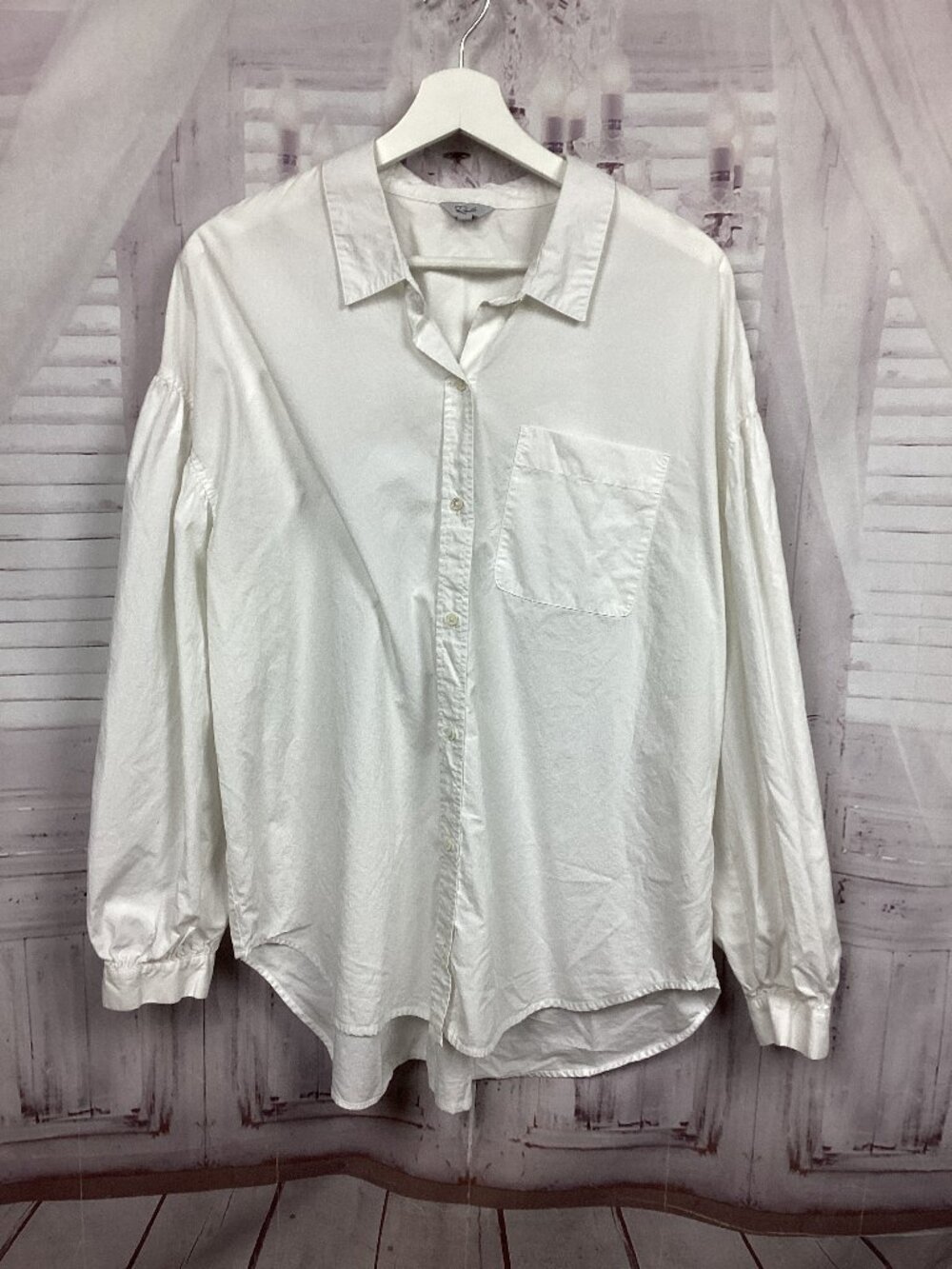 Rails White Blouse Button Down Long Sleeve XL